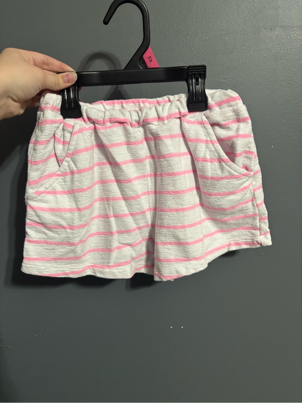 365 kids from Garanimals white and pink striped shorts girls 7